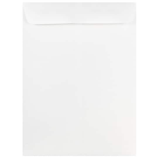 JAM Paper 9" x 12" White Open End Catalog Commercial Envelopes